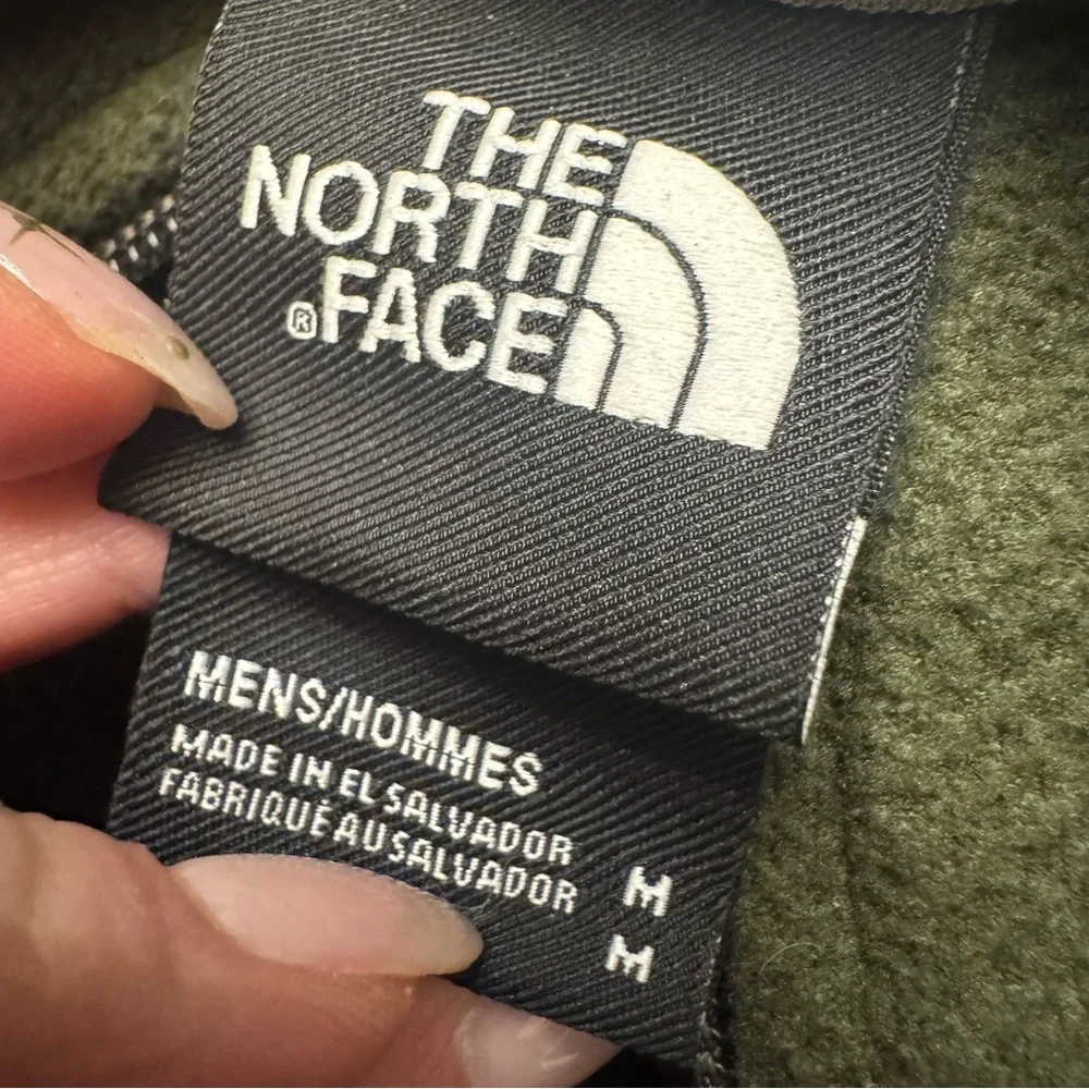 The North‎ Face Olive 1/4 Zip Textured Pullover